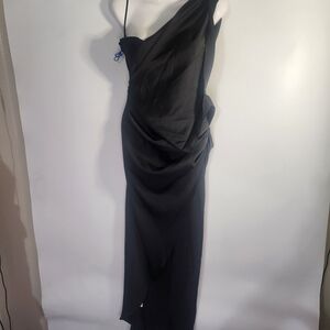 JLUXLABEL Chic Black One-Shoulder Dress